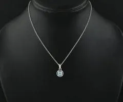 Sky Blue Topaz Pendant Necklace - 2